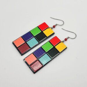 Colorblock Earrings, Women's Fashion Dangle